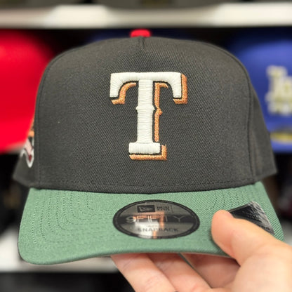 New Era Texas Rangers '1994 2019 Final Season' A-Frame Black/Green 9FIFTY Snapback - Product Image