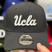 New Era UCLA Bruins Script Black/White 9FORTY Baseball Cap - Product Image