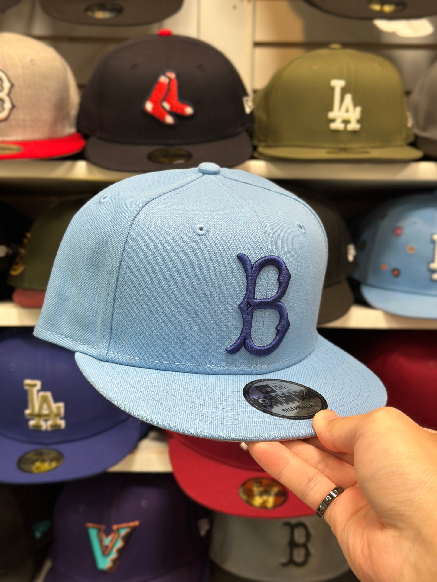 Brooklyn Dodgers MLB Snapback | New Era 9FIFTY Adjustable Snap | Light Blue