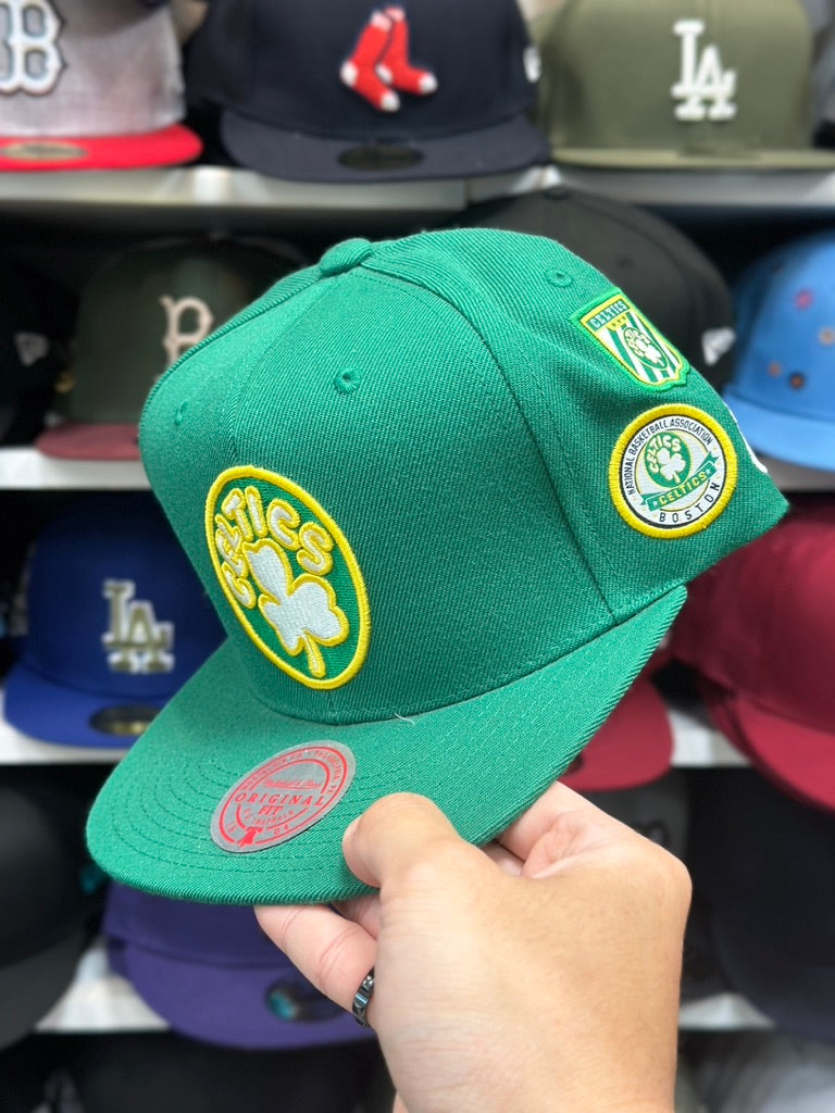 Boston Celtics NBA Snapback | Vintage Mitchell & Ness Original Fit Adjustable Hat | Green