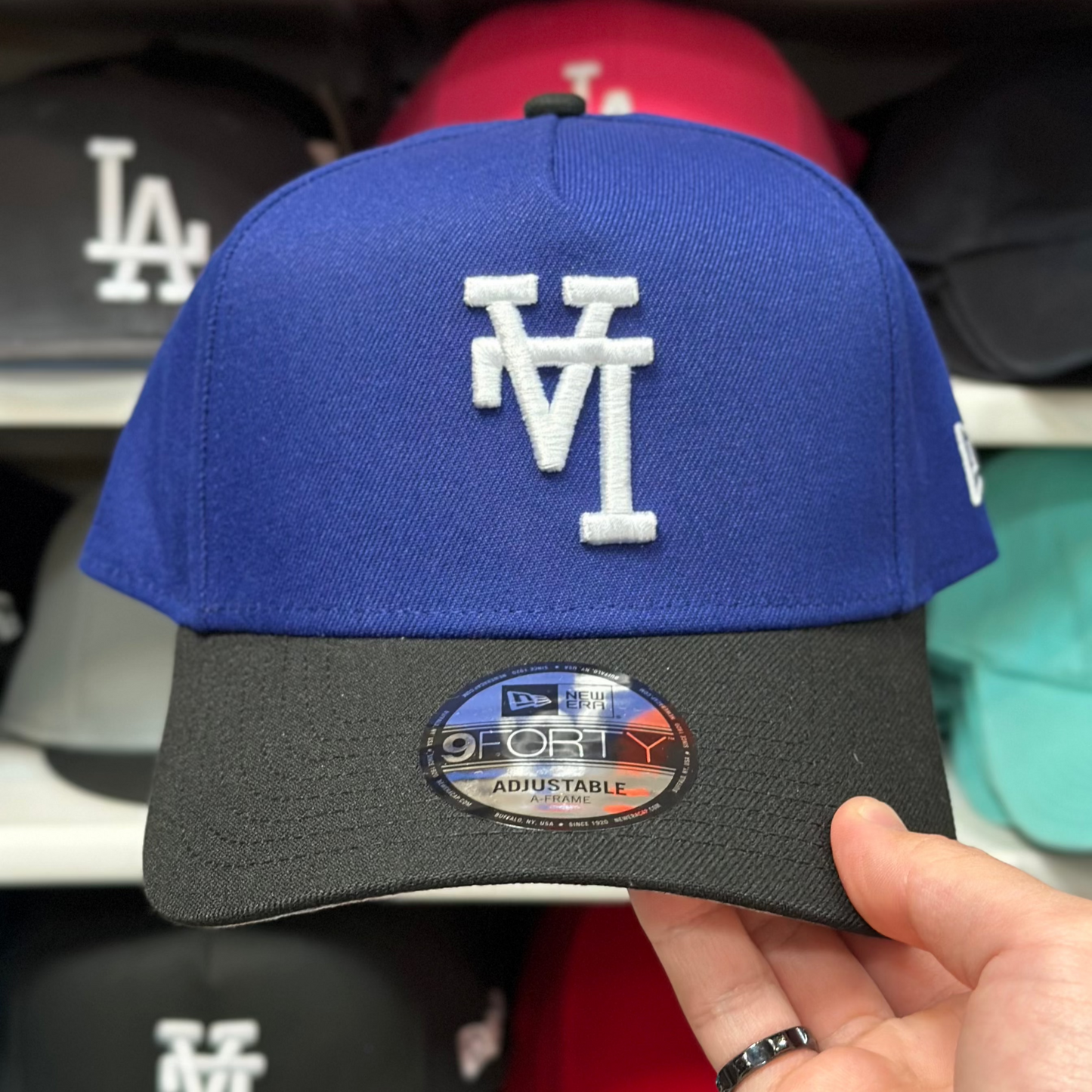 LA Dodgers Upside Down Reversible Two Tone A-Frame Snapback | New Era 9FORTY | Blue/Black