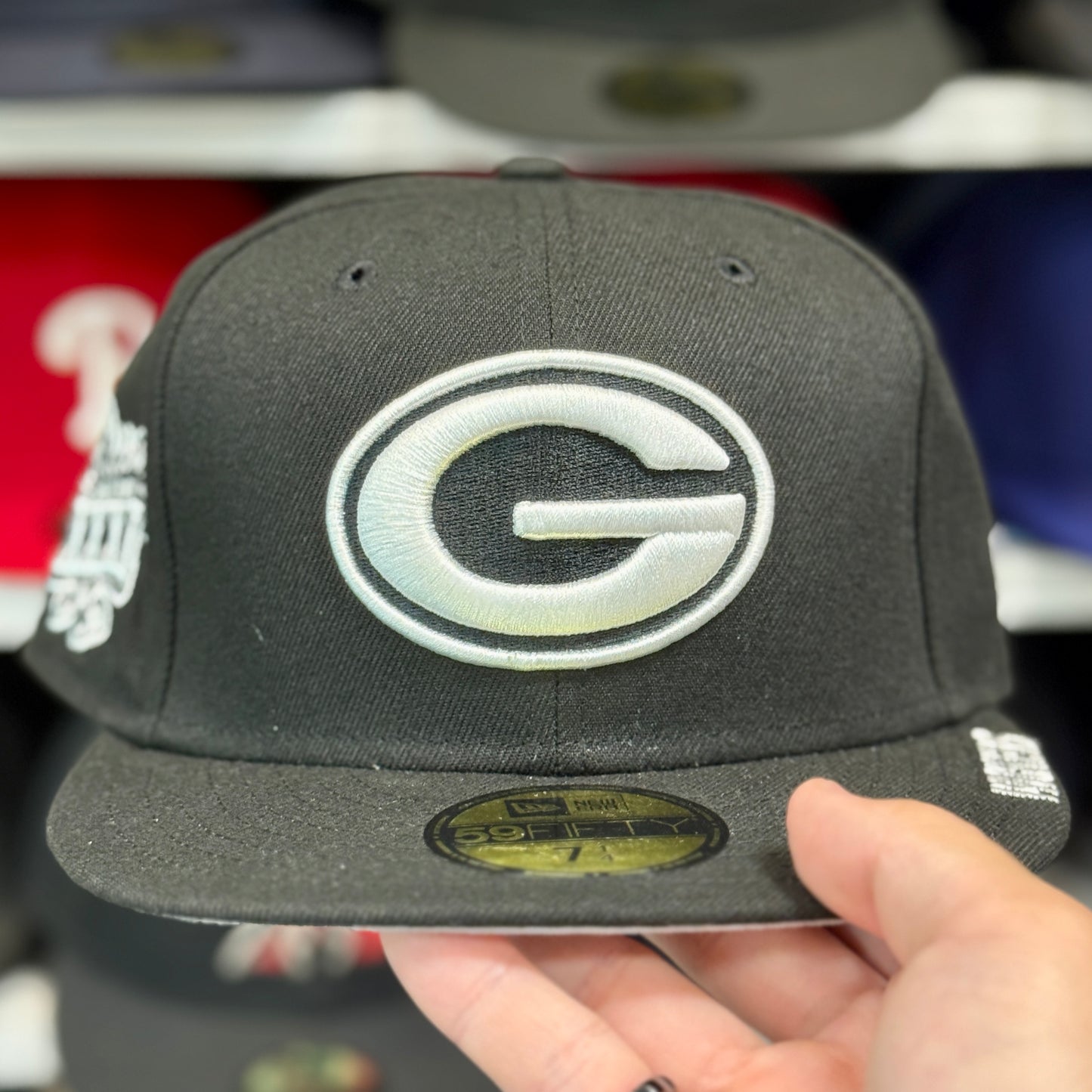 New Era Green Bay Packers 59FIFTY Fitted Hat Black