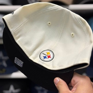 New Era Pittsburgh Steelers Two Tone 59FIFTY Fitted Hat | Creme/Black