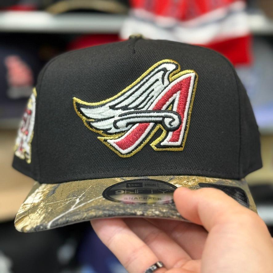 New Era Los Angeles Angels '50th Anniversary' A-Frame Black/Realtree Camo 9FIFTY Snapback - Product Image