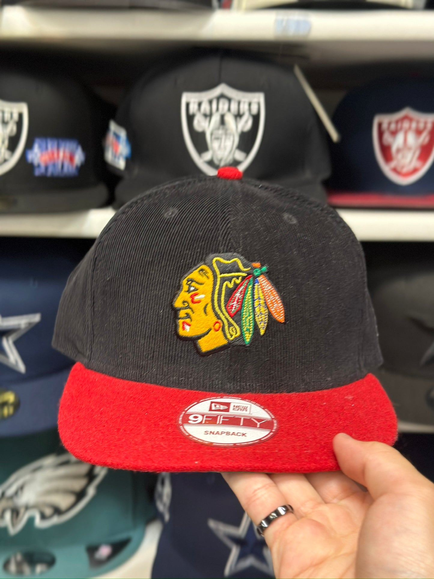 Washington Blackhawks NHL Snapback | New Era 9FIFTY Adjustable Snap | Black/Red