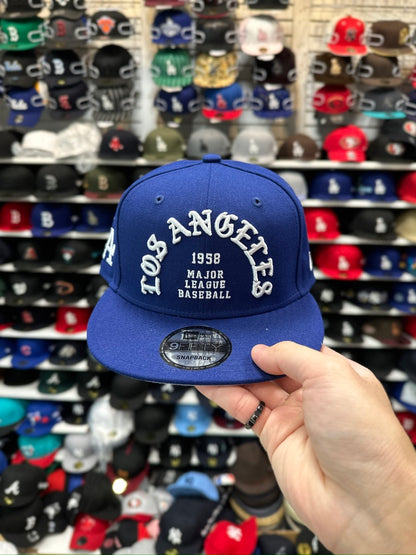 LA Dodgers MLB Old English Font | New Era 9FIFTY Snapback | Blue