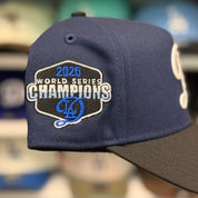New Era Los Angeles Dodgers '2025 World Series Champions' A-Frame Navy/Black 9FORTY Snapback - Product Image