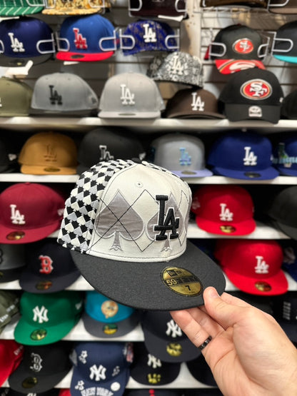 LA Dodgers MLB Vintage Spades | New Era 59FIFTY Fitted Cap | White/Black