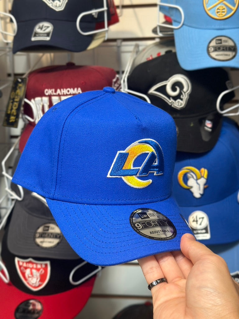 LA Rams NFL A-Frame SnapBack| New Era 9FORTY Adjustable Snap | Blue