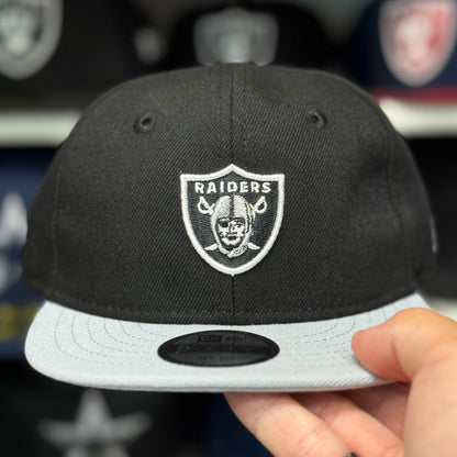 My 1st Kids New Era Raiders Two-Tone 9FIFTY Adjustable Hat Black/Silver
