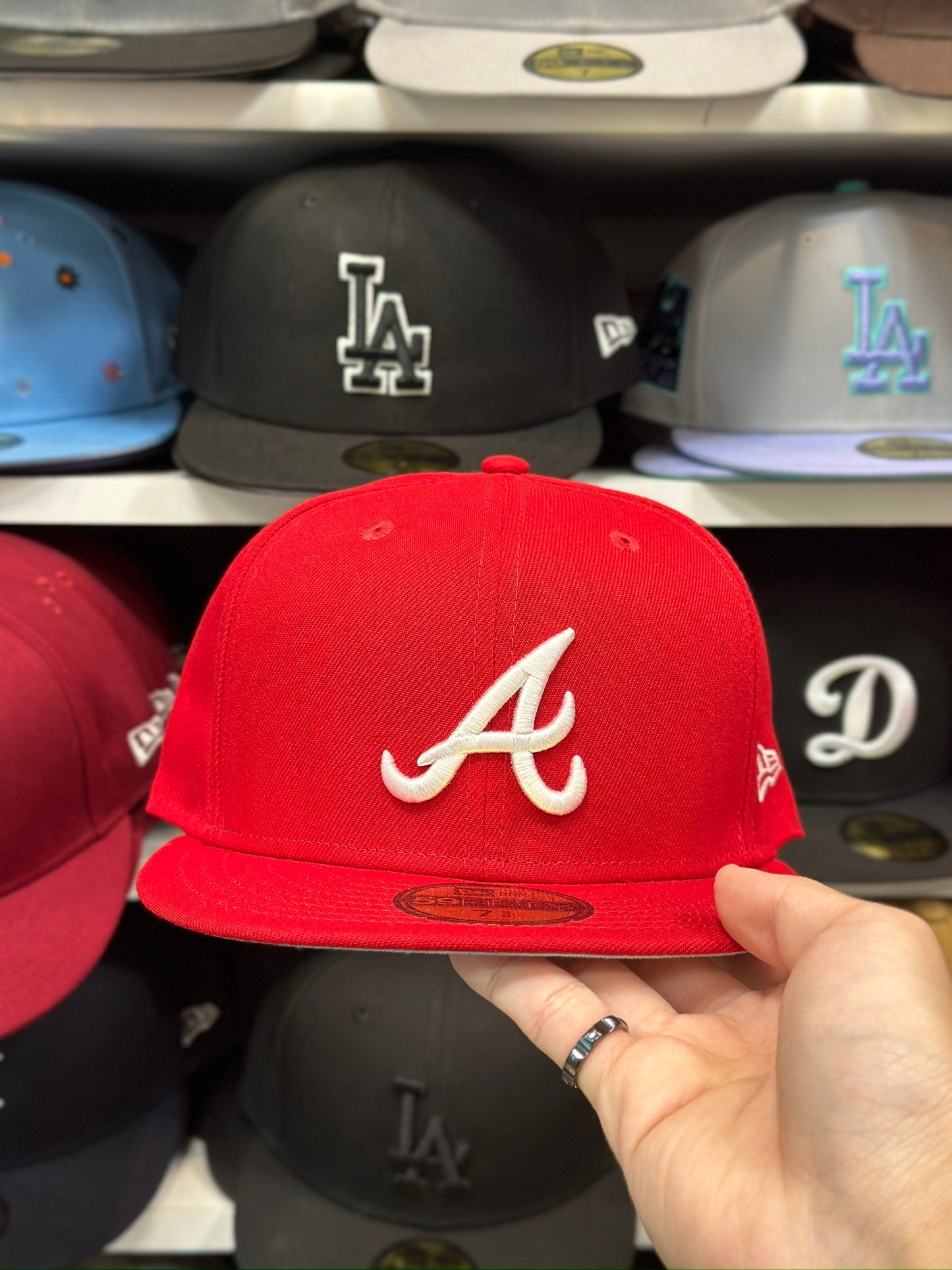 Atlanta Braves MLB Fitted Cap | New Era 59FIFTY Sized Cap | Red