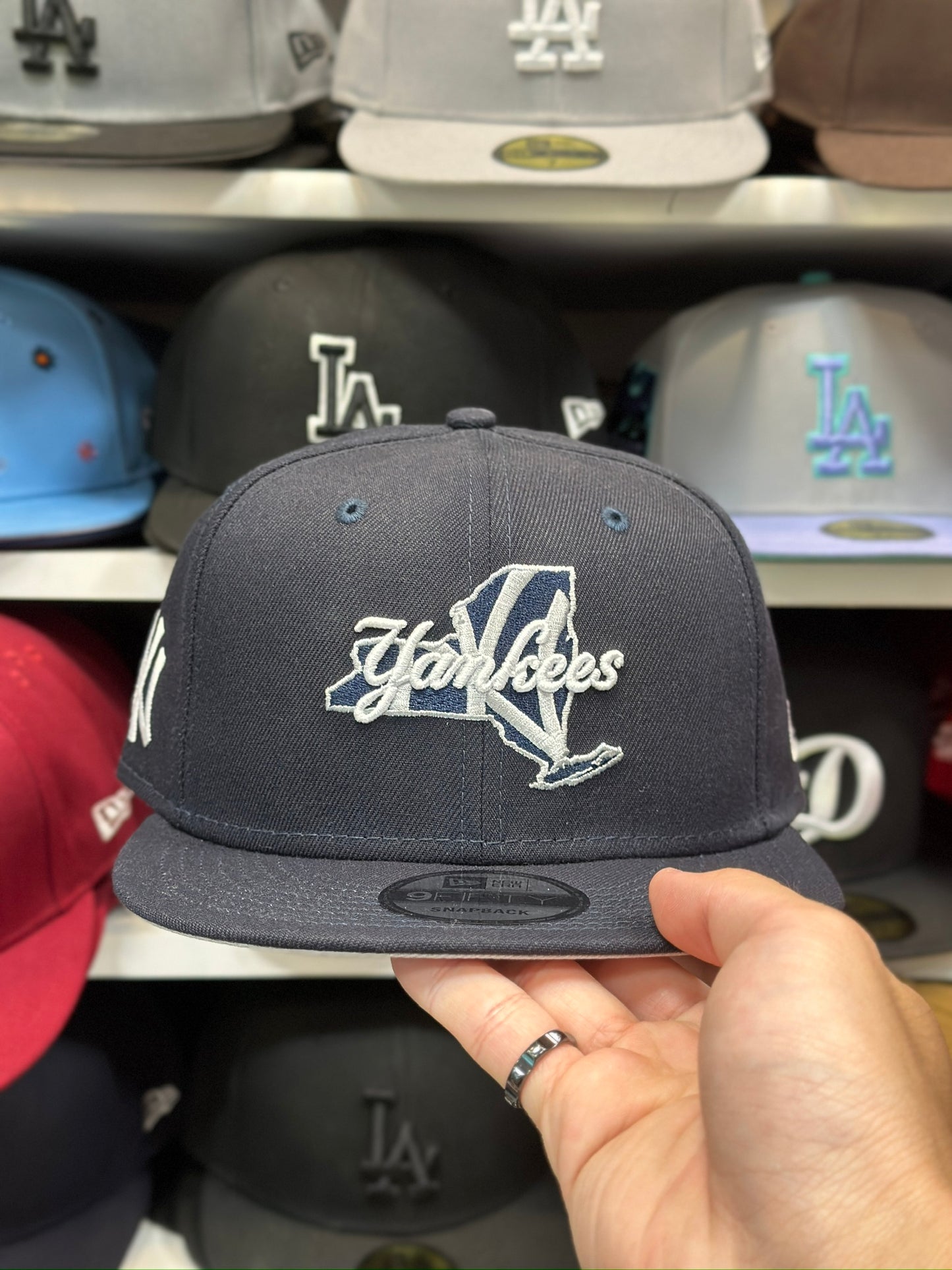 New York Yankees MLB 'State Cap' | New Era 9FIFTY Adjustable Snap | Navy