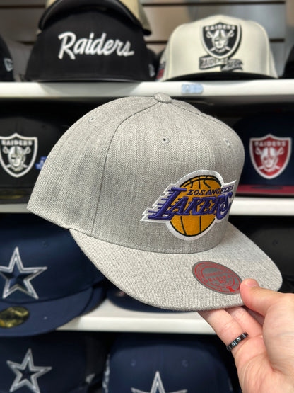 LA Lakers NBA Snapback | Mitchell & Ness Original Fit Adjustable Hat | Silver