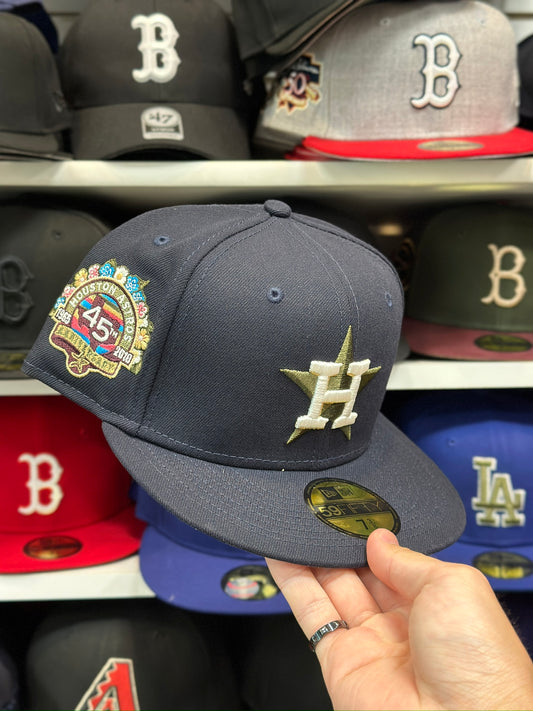 Houston Astros MLB '1965 2010 45th Anniversary' Patch | New Era 59FIFTY Fitted Cap | Navy