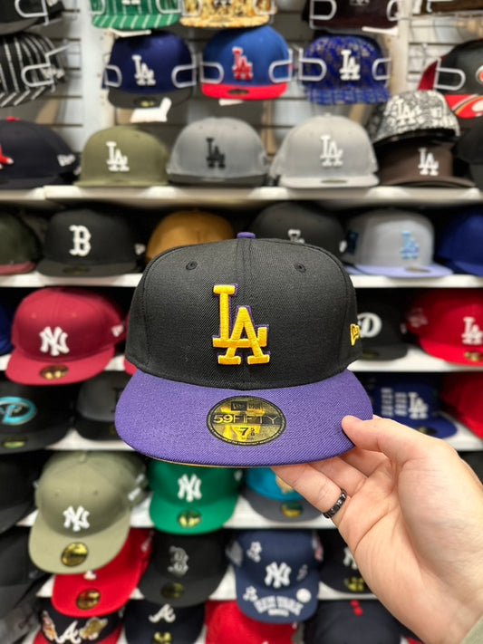 LA Dodgers MLB Lakers Edition | New Era 59FIFTY Fitted Cap | Black/Purple