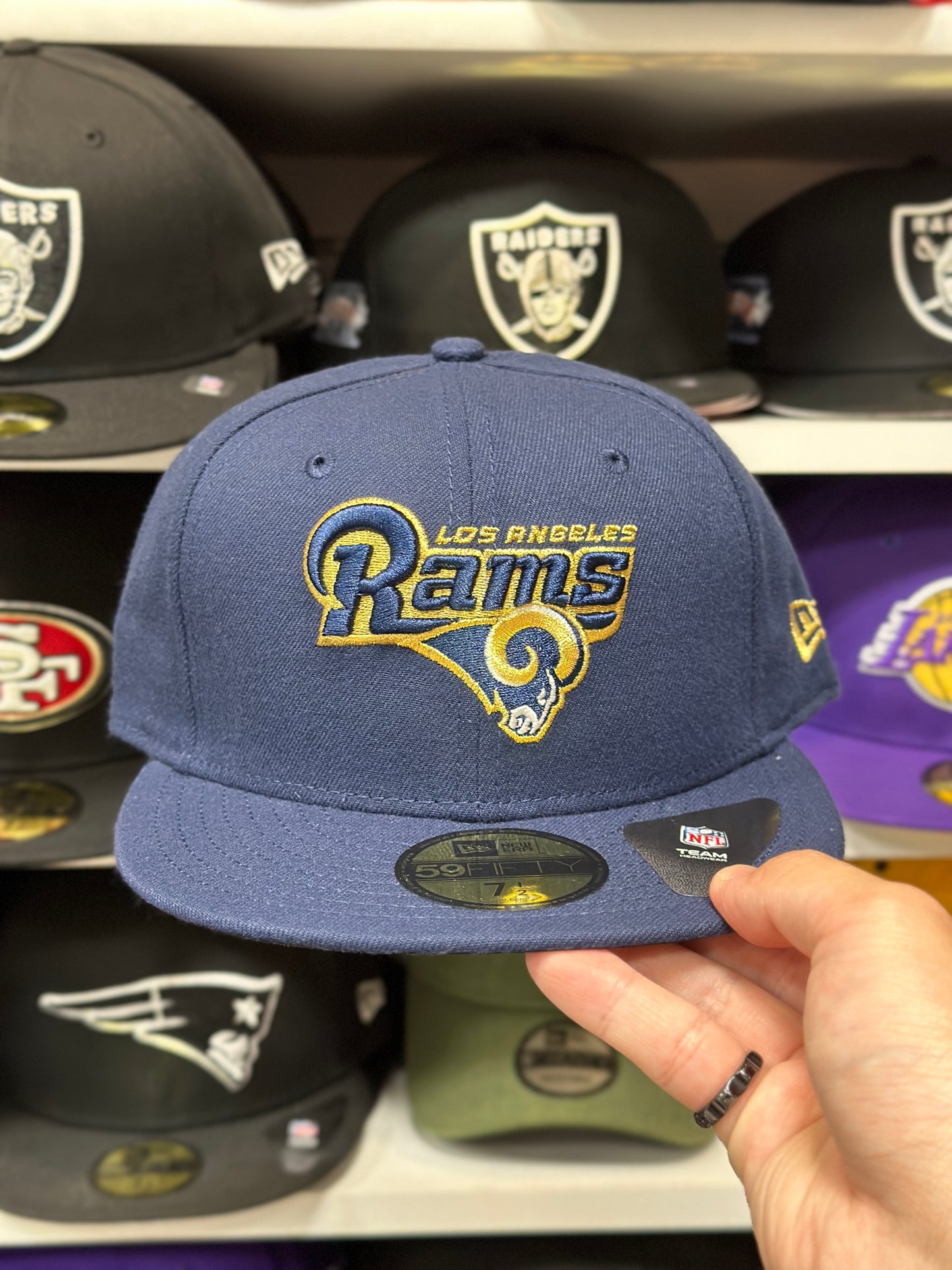 LA Rams NFL Fitted Hat | Classic New Era 59FIFTY Sized Cap | Color Options