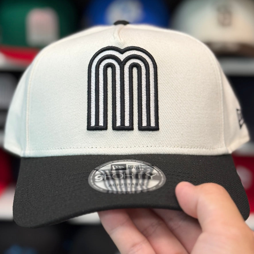 New Era Mexico World Baseball Classics A-Frame Chrome/Black 9FORTY Adjustable Snapback Hat