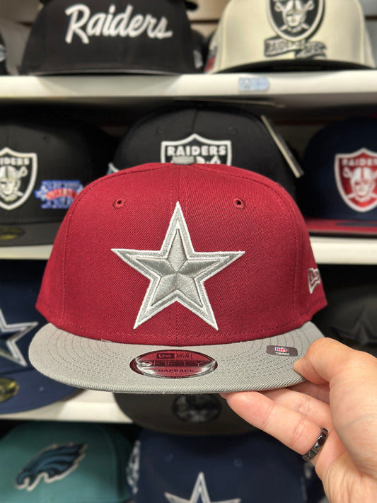 Dallas Cowboys NFL Snapback | New Era 9FIFTY Adjustable Snap | Maroon/Silver