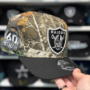 New Era Las Vegas Raiders '60th Anniversary' A-Frame Realtree Camo/Black 9FIFTY Snapback - Product Image