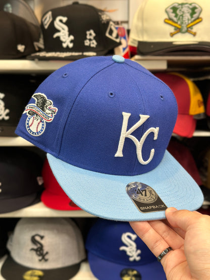 Kansas City Royals MLB Snapback | '47 Brand Captain Adjustable Cap | Blue/Light Blue