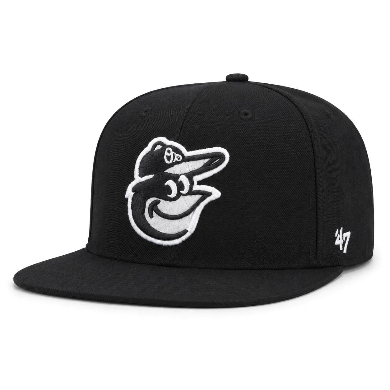 Baltimore Orioles '47 Brand Captain Adjustable Snapback - Black - Product Image