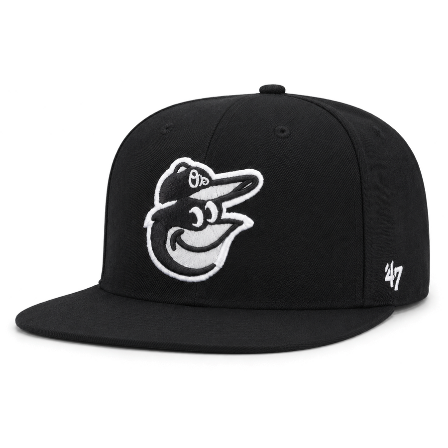Baltimore Orioles '47 Brand Captain Adjustable Snapback - Black - Product Image