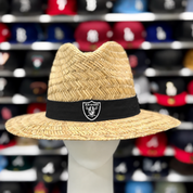 Las Vegas Raiders '47 Brand Natural Shaded Straw Hat - Khaki/Black - Product Image
