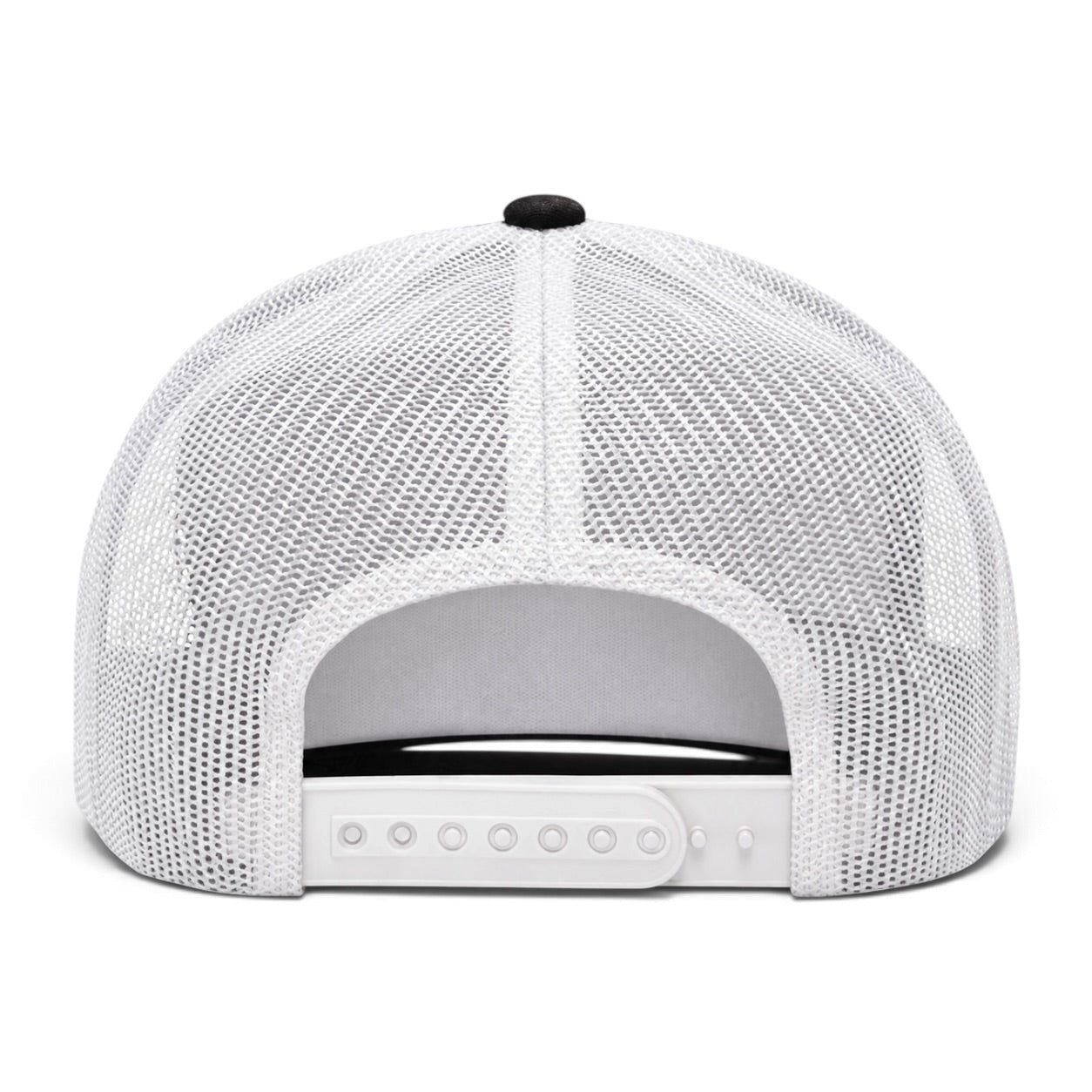 Pit Bull Cambridge PB180 Blank 6-Panel Mesh Trucker Adjustable Snapback Hat - White/Black