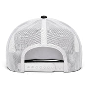 Pit Bull Cambridge PB180 Blank 6-Panel Mesh Trucker Adjustable Snapback Hat - White/Black