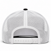 YP Classics A-Frame Blank 5-Panel Adjustable Trucker Snapback Hat - Black/White
