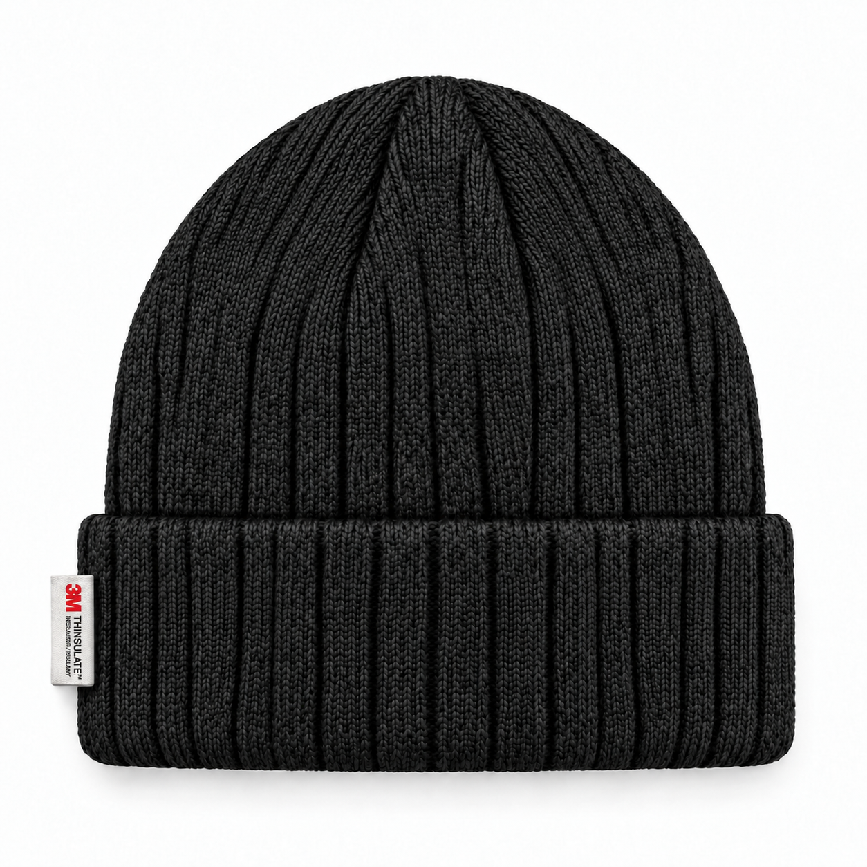 3M 40G Thinsulate Insulated Cuffed Knit Beanie - Black - Product Image