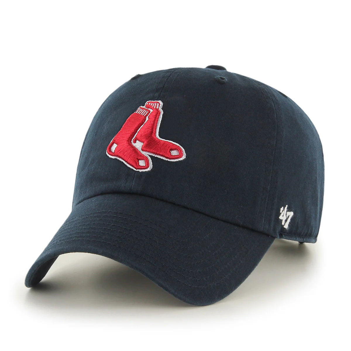 Boston Red Sox Socks '47 Brand Clean Up Adjustable Dad Cap - Navy - Product Image