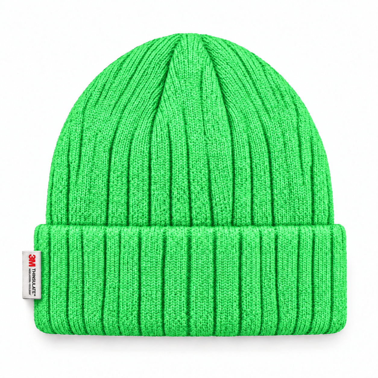 3M 40G Thinsulate Insulated Cuffed Knit Beanie - Highlighter Green - Product Image