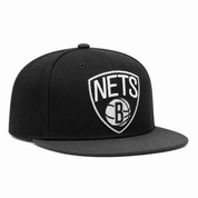 Brooklyn Nets Black/White Mitchell & Ness Snapback - Product Image