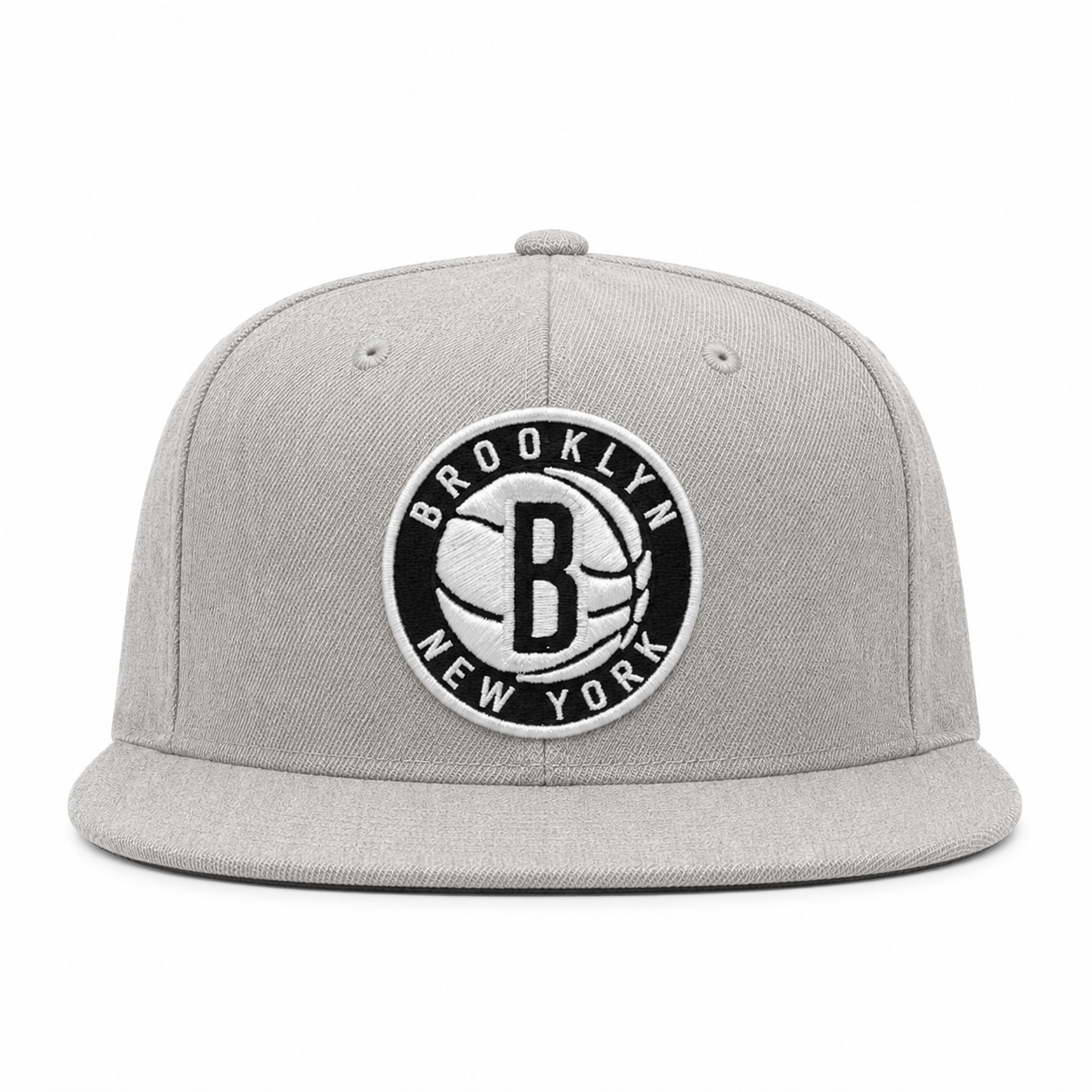 Brooklyn Nets Heather Grey Mitchell & Ness Snapback - Product Image
