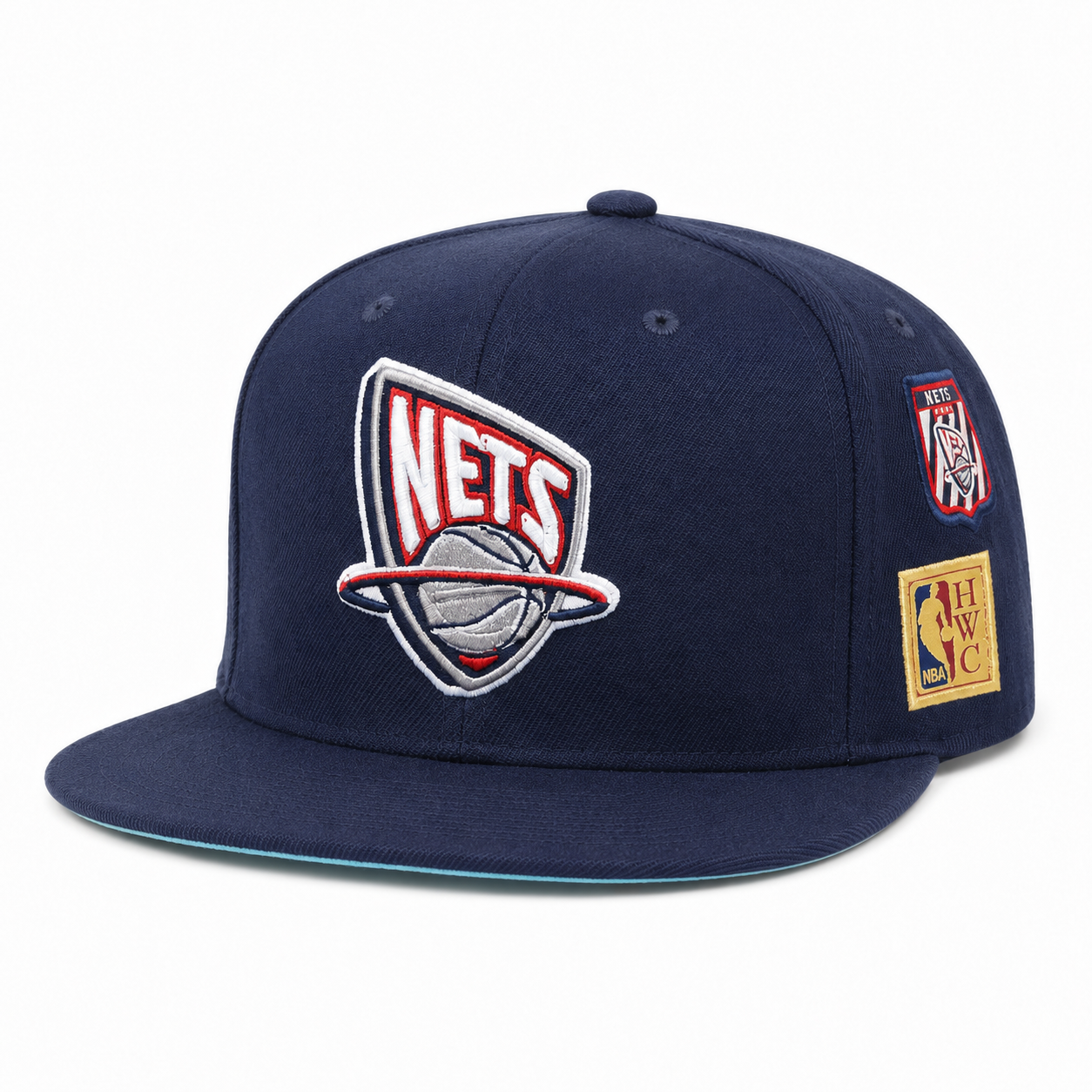 Brooklyn Nets Navy Mitchell & Ness Adjustable OG Snapback - Product Image