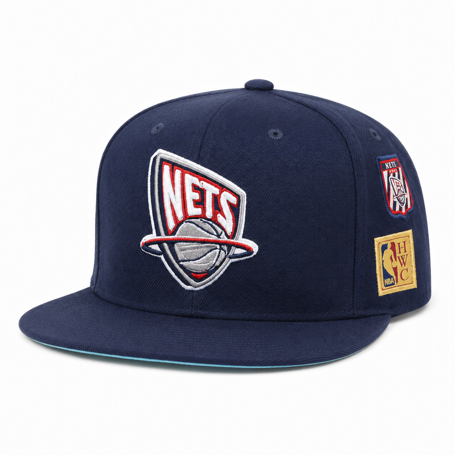 Brooklyn Nets Navy Mitchell & Ness Adjustable OG Snapback - Product Image