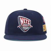 Brooklyn Nets Navy Mitchell & Ness Adjustable OG Snapback - Product Image