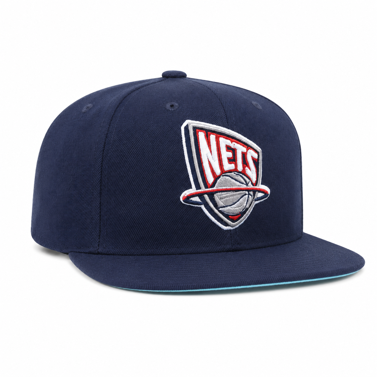 Brooklyn Nets Navy Mitchell & Ness Adjustable OG Snapback - Product Image