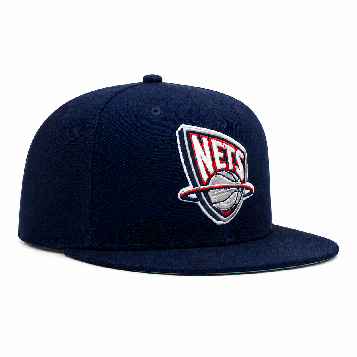Brooklyn Nets Navy Mitchell & Ness Adjustable OG Snapback - Product Image