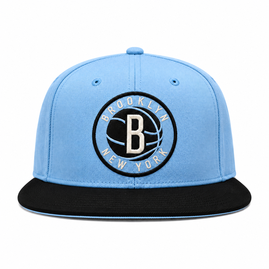 Brooklyn Nets Silver/Black Mitchell & Ness Snapback - Product Image