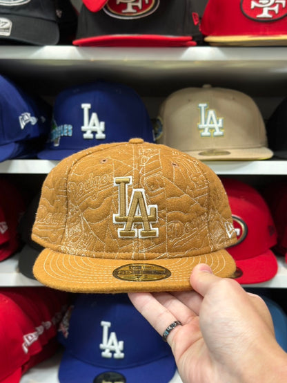 LA Dodgers MLB Vintage Fabric | New Era 59FIFTY Fitted Cap | Beige