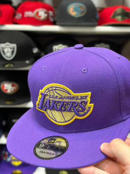 LA Lakers NBA Gold Logo | New Era 9FIFTY Snapback | Purple