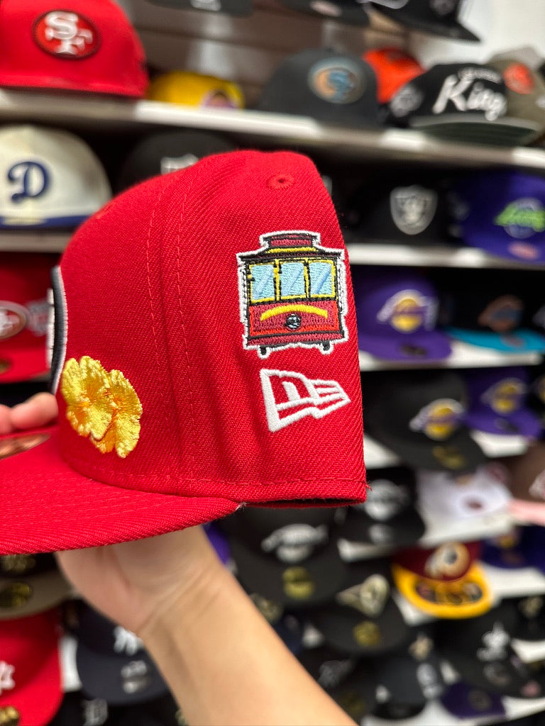 San Francisco 49ers NFL SF Themed Patch | New Era 59FIFTY Fitted Cap | Red