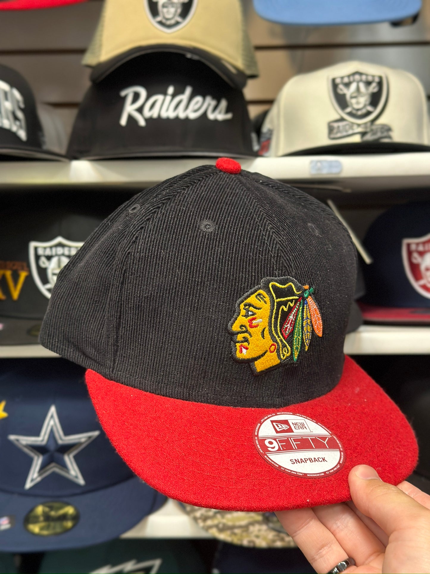 Washington Blackhawks NHL Snapback | New Era 9FIFTY Adjustable Snap | Black/Red