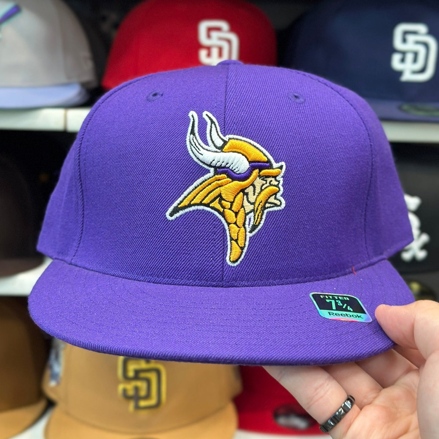 Minnesota Vikings Reebok Fitted Hat Purple - Product Image