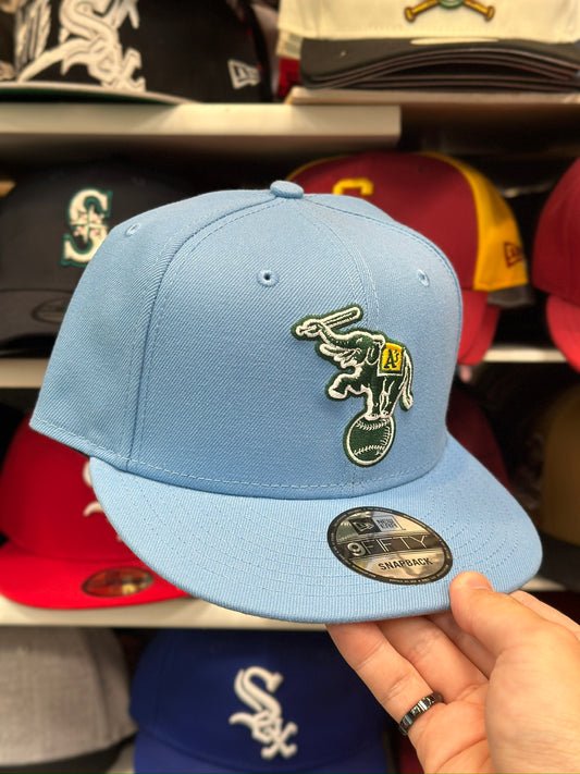 Oakland Athletics MLB Snapback | New Era 9FIFTY Adjustable Snap | Light Blue