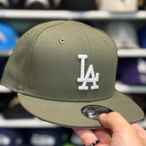 New Era Los Angeles Dodgers Olive 9FIFTY Adjustable Snapback Hat