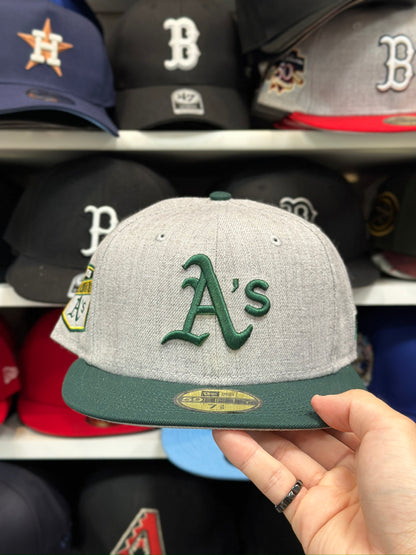 Oakland Athletics MLB A's Patch | New Era 59FIFTY Fitted Cap | Silver/Green