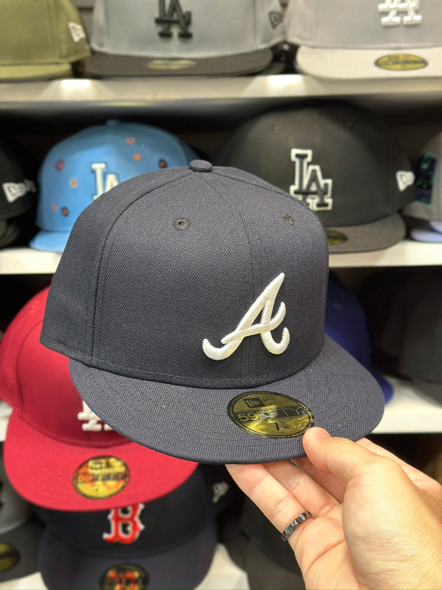 Atlanta Braves MLB Fitted Cap | New Era 59FIFTY Sized Cap | Navy